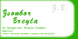 zsombor breyla business card